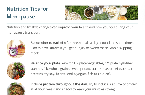 Nutrition Tips for Menopause